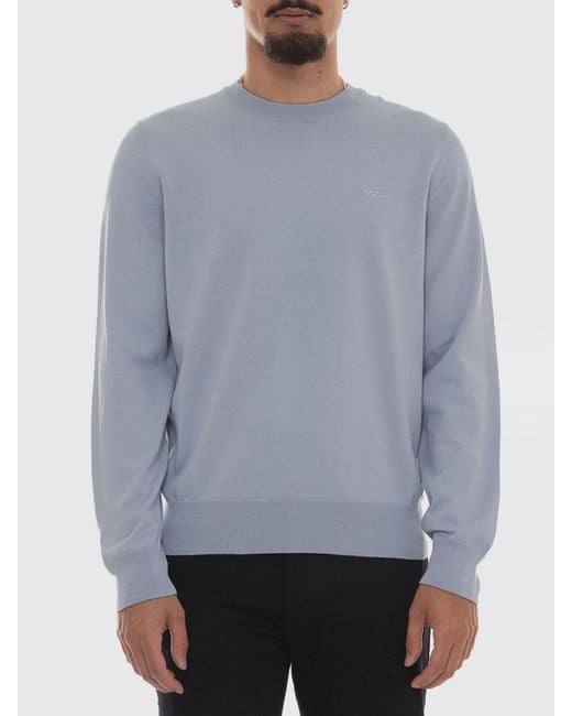 Maglia A Girocollo Basic di Boss in Gray da Uomo
