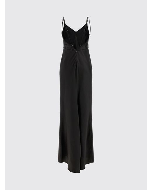 Elisabetta Franchi Black Satin Dress