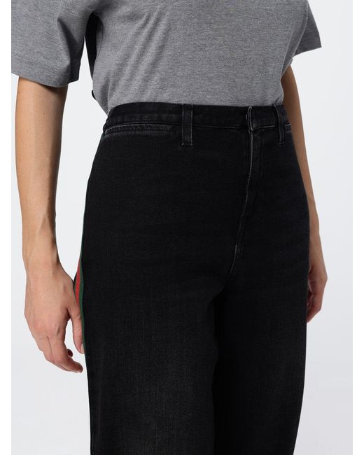Gucci Black High-Waisted Straight Jeans for men