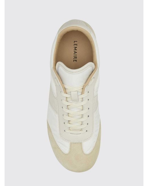Lemaire White Leather And Nylon Quilted Soft Sneakers