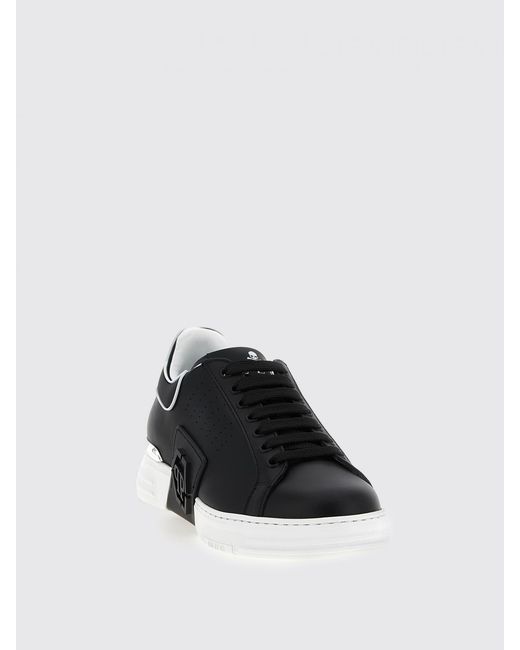 Philipp Plein Black Hexagon Sneakers for men