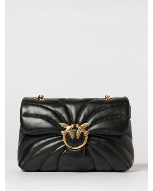 Pinko Black Classic Love Bag Puff Matelassé Nappa Bag
