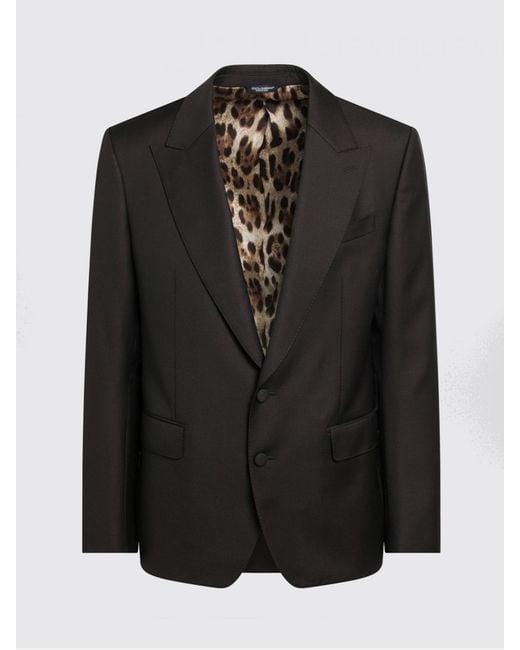 Dolce & Gabbana Black Dolce &Amp Gabbana Virgin Wool Blazer for men