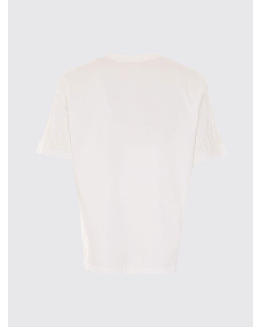 Vision Of Super White Crewneck Cotton T-Shirt With Dropped Shoulders for men