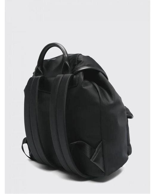 Emporio Armani Black Nylon Backpack for men