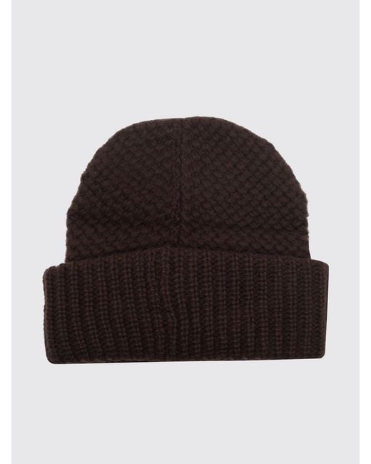 Pinko Black Rib-Knit Beanie Hat With Cuff And Embroidered Logo