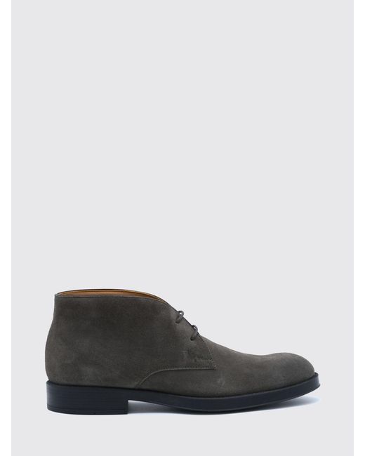 Tod's Brown Suede Chukka Boots With Embossed T Timeless Logo for men