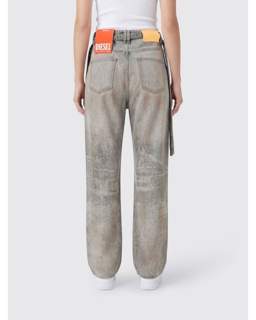 DIESEL Gray D-Thalira Cotton Jeans