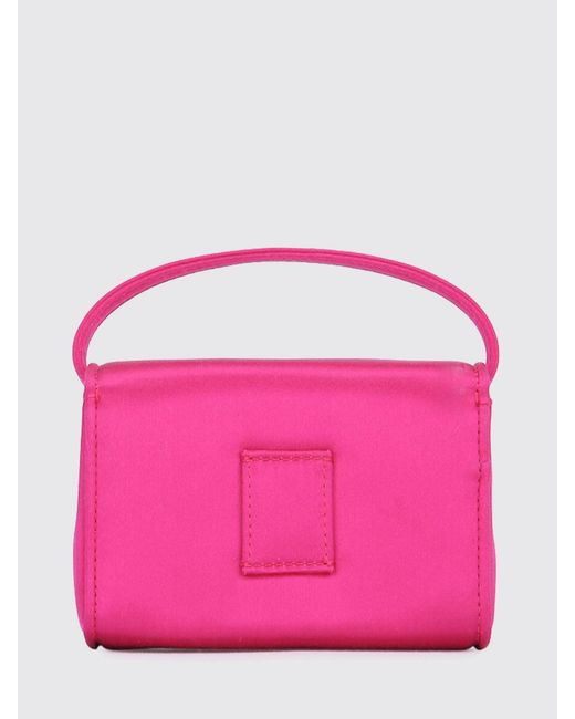 Roger Vivier Pink Pilgrim Satin Bag With Jewel Buckle