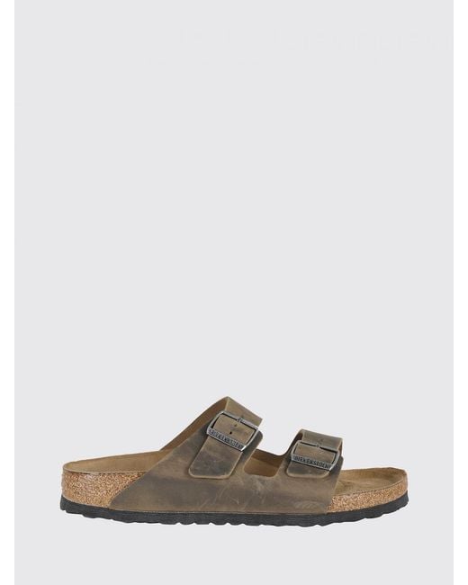 Birkenstock Natural Arizona Oiled Leather Sandals for men