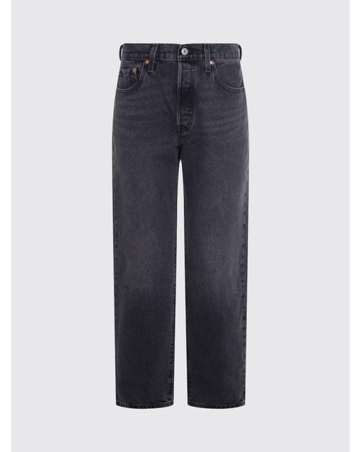 Levi's Blue 501 Distressed Denim Jeans