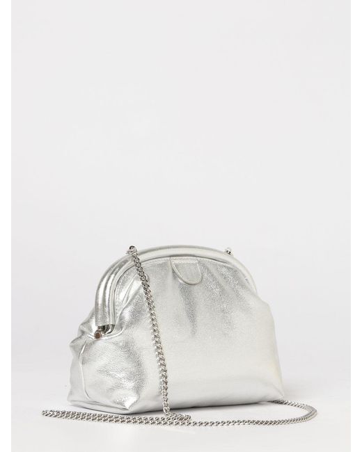 Stella McCartney White Laminated Faux Leather Clutch