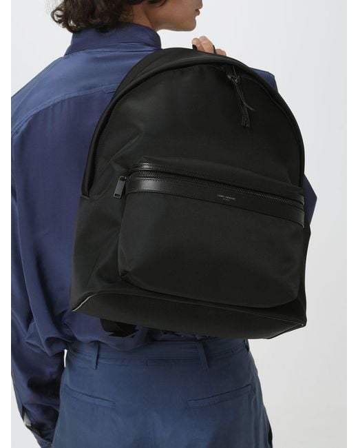 Saint Laurent Black City Econyl Backpack for men