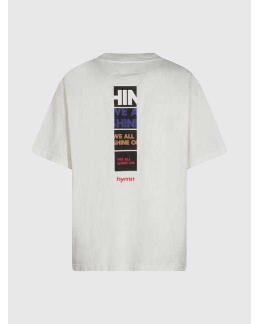 SAINT Mxxxxxx White Slogan-Print Crewneck Cotton T-Shirt for men