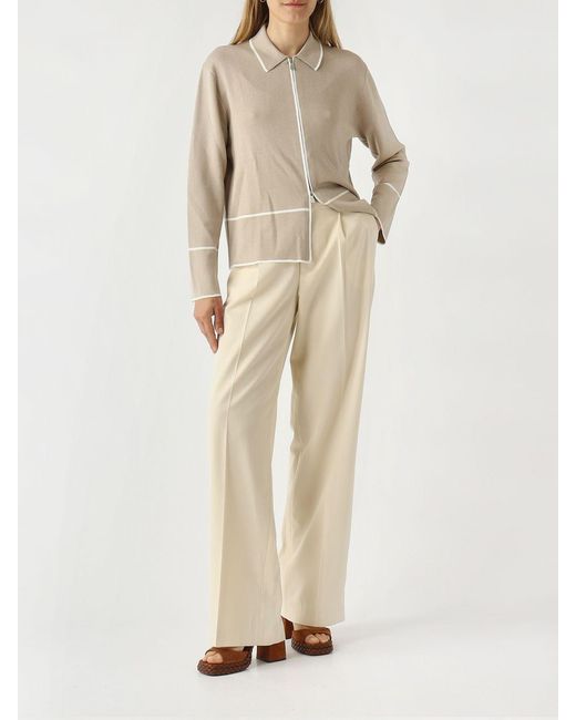 PT Torino Natural Cotton Palazzo Trousers