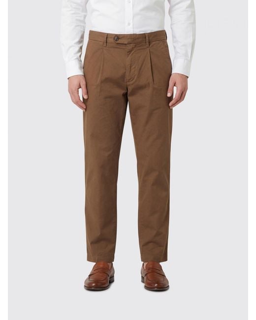 Re-hash Brown Gabardine Chino Trousers for men