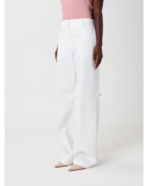 Fendi White Classic Trousers