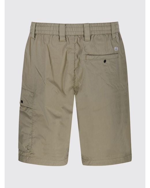 C P Company Natural Stretch Cotton Blend Cargo Shorts for men