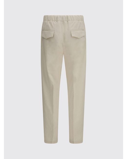 Lardini Natural Slim Fit Cotton Trousers for men