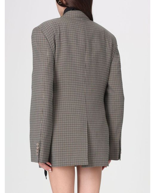 Balenciaga Gray Vichy Lyocell Blazer