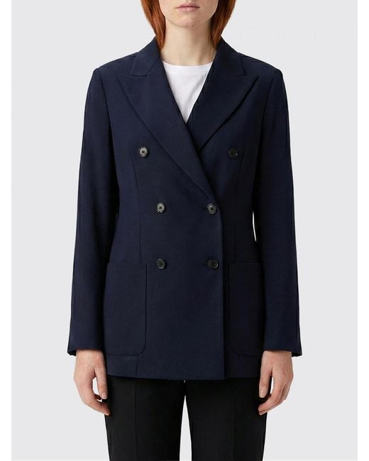 Barena Blue Virgin Wool Double Breasted Blazer