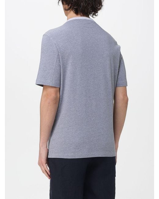 Brunello Cucinelli Gray Printed Cotton T-Shirt for men