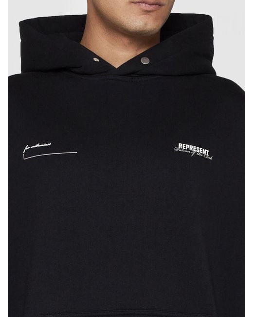 Sudadera De Algodón Con Logo Represent de hombre de color Black