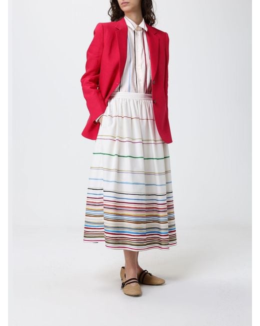 Blazer De Lino De Botonadura Sencilla Paul Smith de color Red