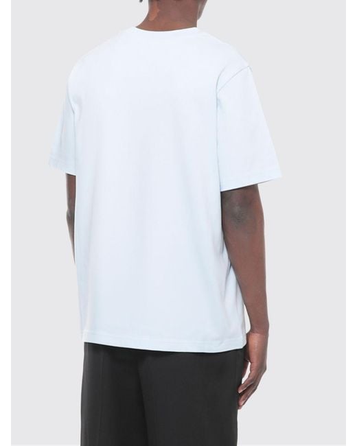 Casablanca Blue Printed Organic Cotton T-Shirt for men