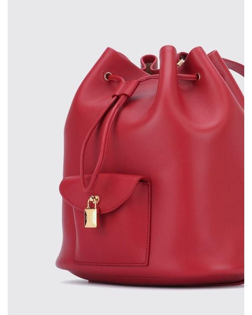 Loro Piana Red Leather Backpack