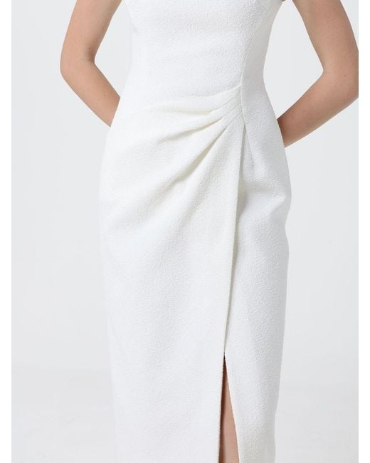Blumarine White Crêpe Midi Dress