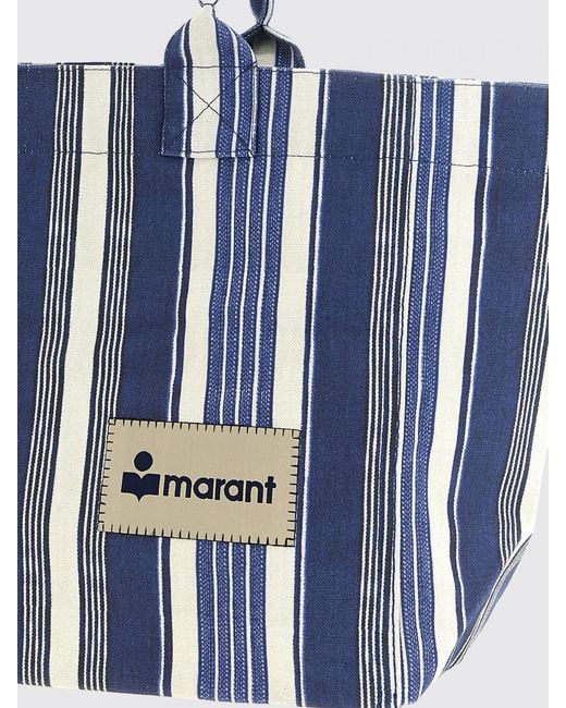 Isabel Marant Blue Yenky Striped Cotton Bag