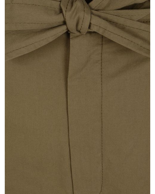 Saint Laurent Natural Cotton Straight Trousers