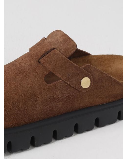 Birkenstock Brown Boston Chunky Suede Clogs