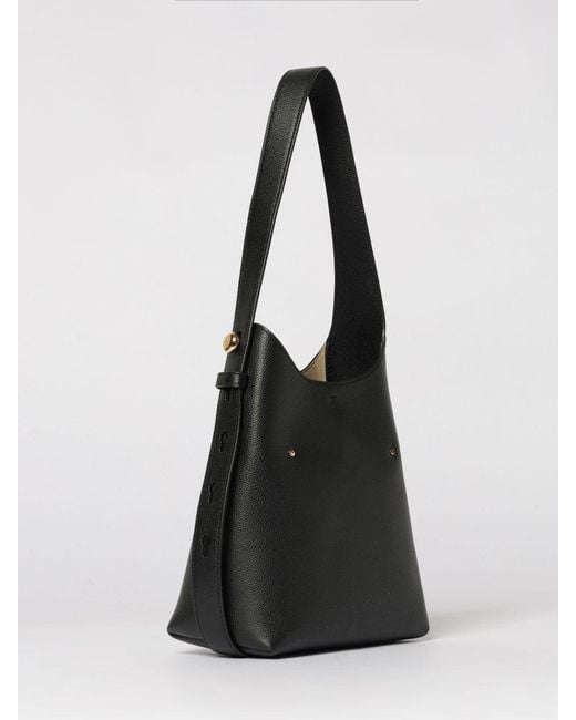 Tory Burch Black Romy Grained Leather Hobo Bag