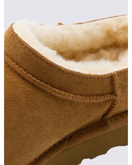Ugg Brown Classic Micro Water-Repellent Suede Platform Ankle Boots