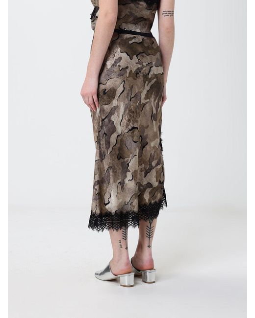 Pinko Multicolor Printed Viscose Skirt