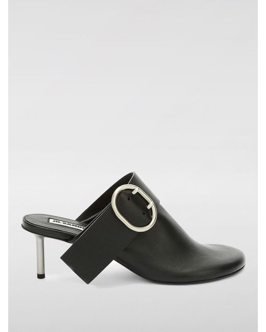Jil Sander Black Leather Mules