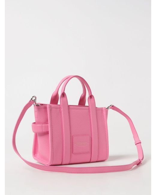 Borsa The Small Tote Bag in pelle a grana di Marc Jacobs in Pink