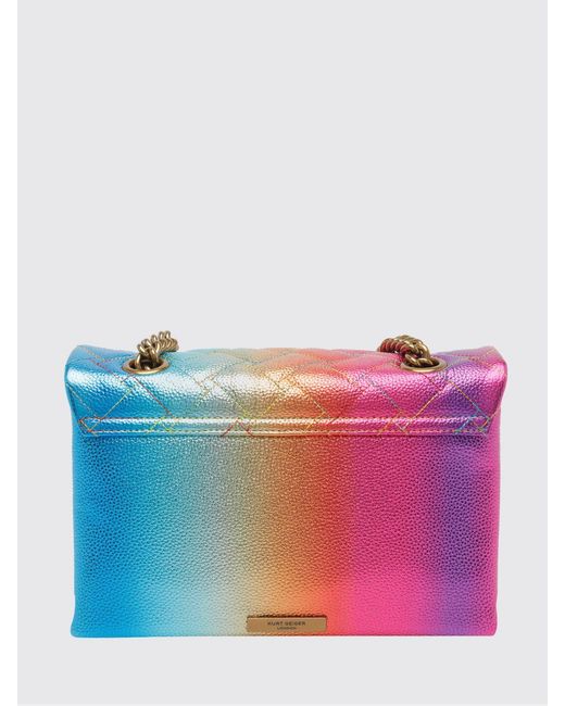 Kurt Geiger Blue Kensington Matelassé Grain Leather Bag