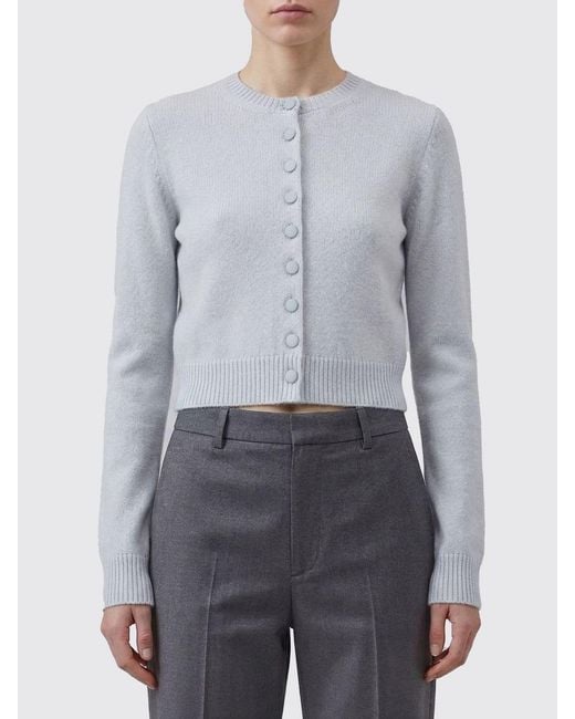 Khaite Gray Cashmere Cardigan
