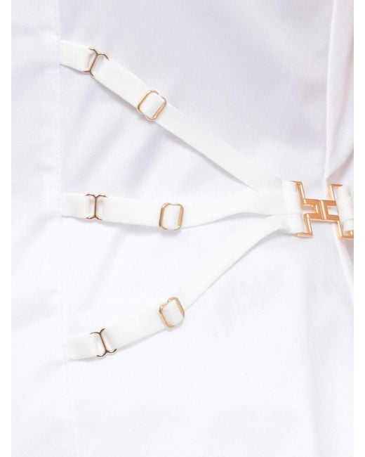 Elisabetta Franchi White Cotton Shirt