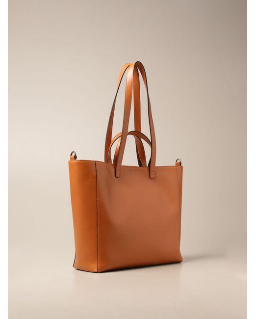 Hogan Orange Handbag In Smooth Leather