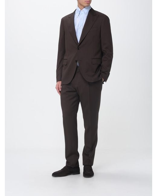 Lardini Black Virgin Wool Single-Breasted Suit for men