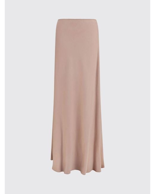Fabiana Filippi Pink High-Waisted Lyocell Satin Long Pencil Skirt
