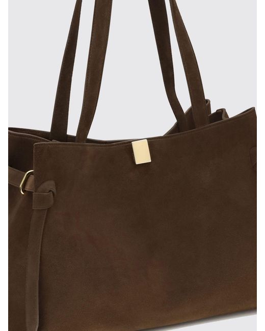 Yuzefi Brown Gyoza Tote Suede Shoulder Bag