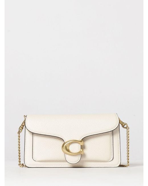 COACH Natural Tabby Pebbled Leather Bag