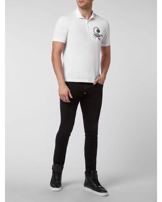 Philipp Plein White Polo Shirt for men