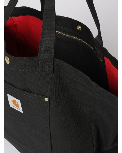 Carhartt Black Bay Tote Organic Cotton Shoulder Bag for men
