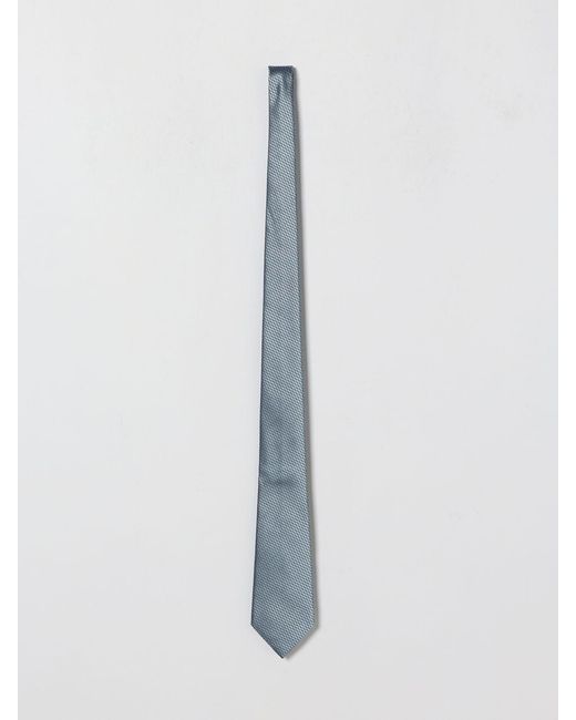 Zegna White Jacquard Silk Tie for men